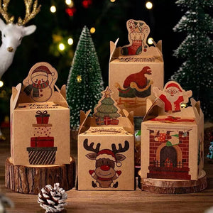 Apple paper box and kraft paper box - christmas house