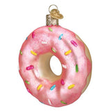 Pink Sprinkles Donut Ornament - christmas house